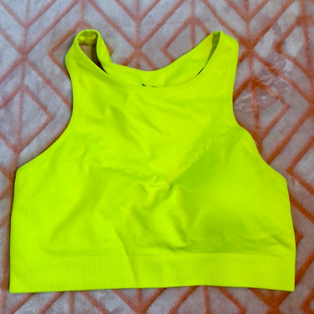 Neon sports bra